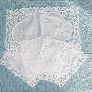 Elegant White Lace Doilies Set